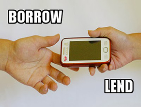 Differenza in inglese: lend,&nbsp;borrow
