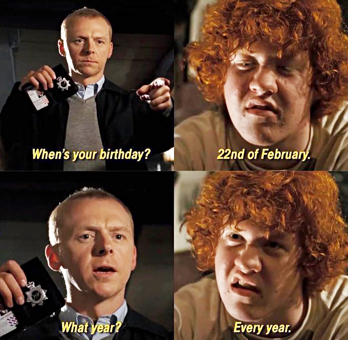 Humour inglese: Birthday