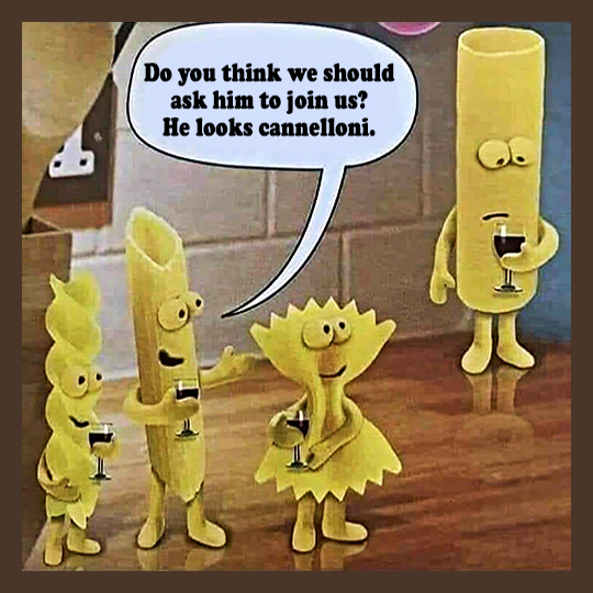 Humour inglese: Pasta&nbsp;party