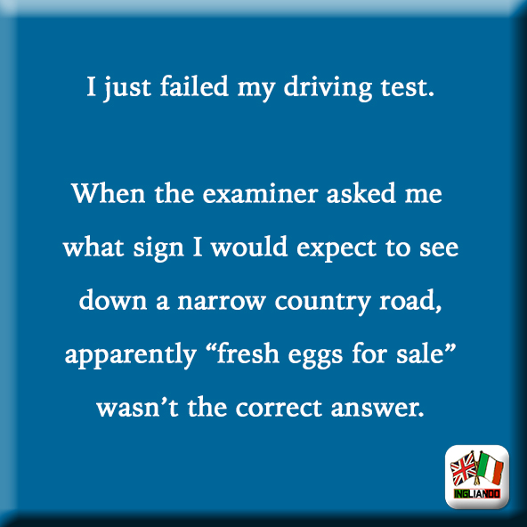 Humour inglese: Driving&nbsp;test