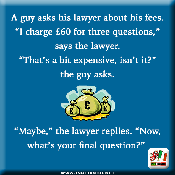 Humour inglese: Legal&nbsp;fees