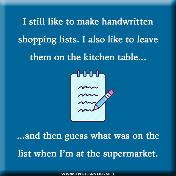 Humour inglese: Shopping&nbsp;lists