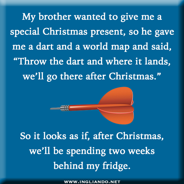 Vignetta spiritosa in inglese su una bell'idea che va storto.