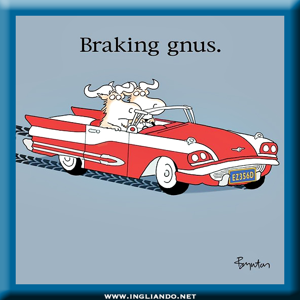 Vignetta spiritosa con gioco di parole in inglese.