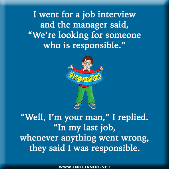 Humour inglese: Responsible