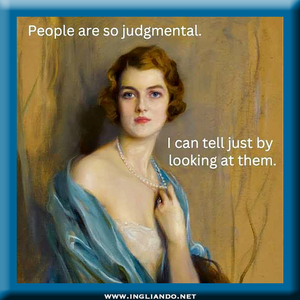 Humour inglese: Judgemental