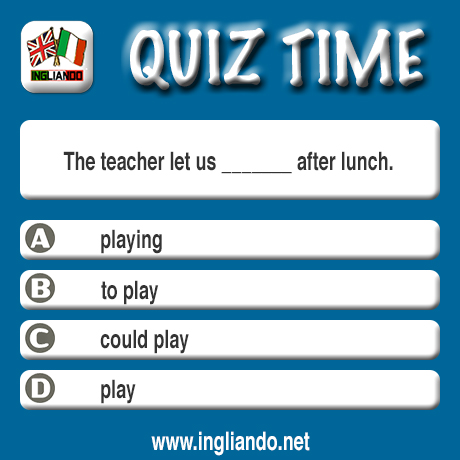 Quiz Time in inglese: intermediate exercise&nbsp;26